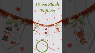 Christmas Cross Stitch Pattern - Santa Rudolph Alfie the Elf  ornaments