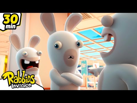 Cretinous delirium 🤣 | RABBIDS INVASION 🐰 | 30mn Compilation | Cartoon for kids