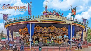 Le Carrousel de Lancelot On Ride at Disneyland Paris (March 2022) [4K]