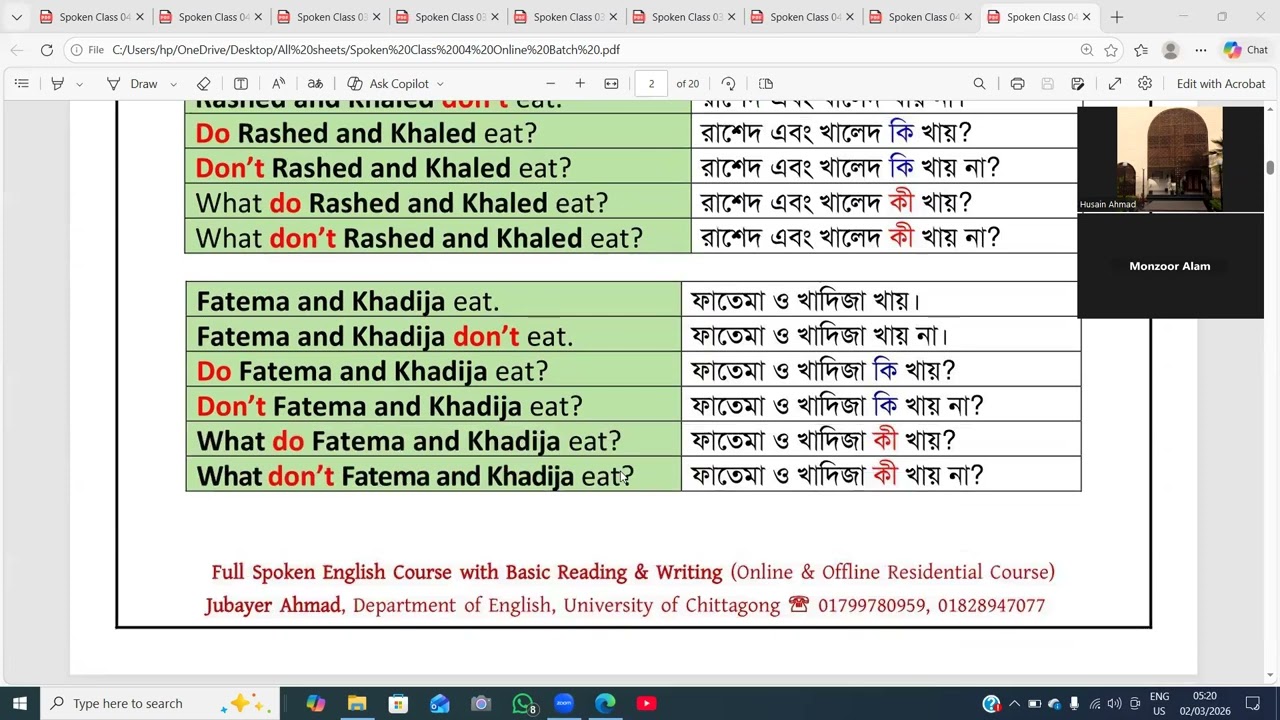 monzoor alam class 7