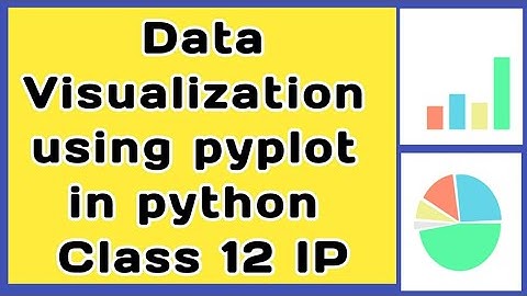 data visualization using pyplot in python class 12 | CBSE Informatics Practices