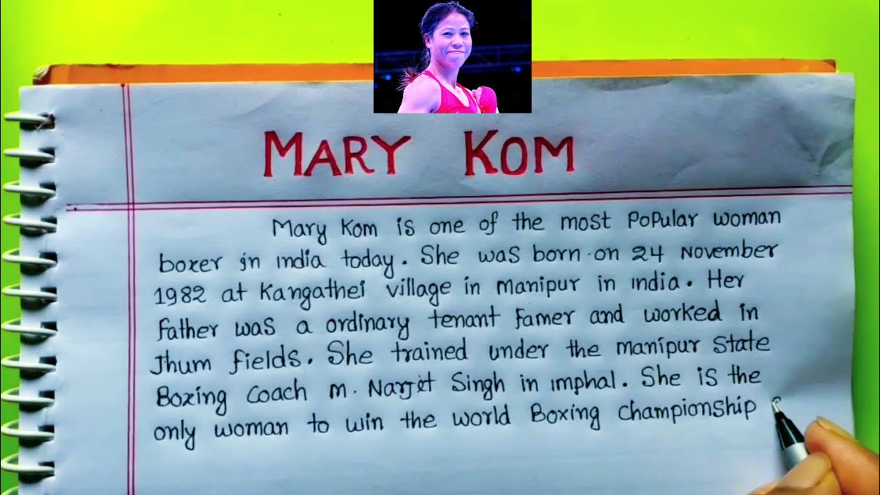 mary kom essay in english