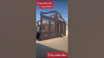 Cổng nhôm đúc dành cho biệt thự asia