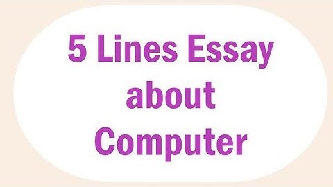 5 Lines on Computer in English || 5 Lines Essay || 5 Essay about Computer 