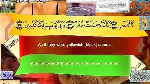 سورة المرسلأت مصطفى اللاهوني Quran in English & French ــ٧٧