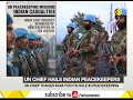 UN chief thanks India for support to peacemaking