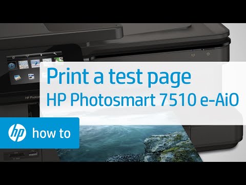 Printing a Test Page | HP Photosmart 7510 e-All-in-One Printer (C311a) | HP