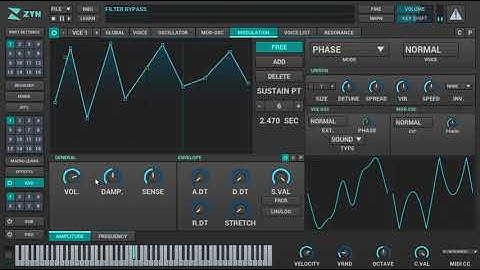 Testing FM modulation with ZynAddSubFX