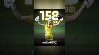 Alyssa Healy 158 run in final odi innings 😳👿#alyssahealy #auscricket #indvsaus #news
