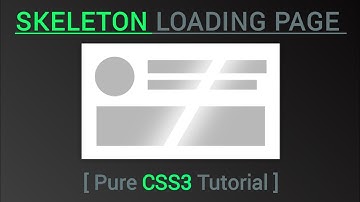 CSS3 - SKELETON Page Loading Animation | Skeleton Web-page Animation Html CSS