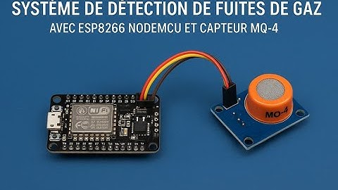 Système de détection de fuite de gaz avec ESP8266 NodeMCU et capteur MQ-4