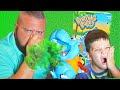 Caleb  daddy play burping bobby family fun game for kids