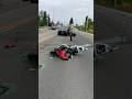 Motorcycle VS Amazon Truck