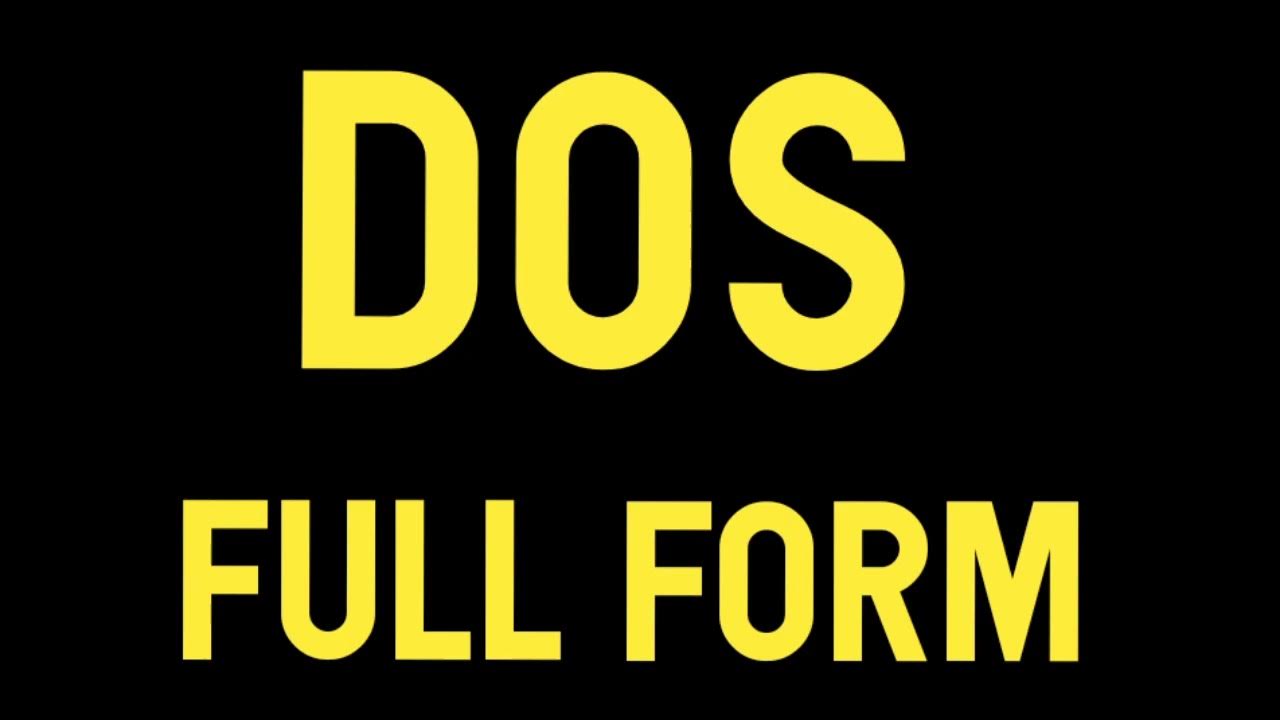Full Form Of Dos In Computer