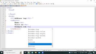 How to use address tag in html | html tags
