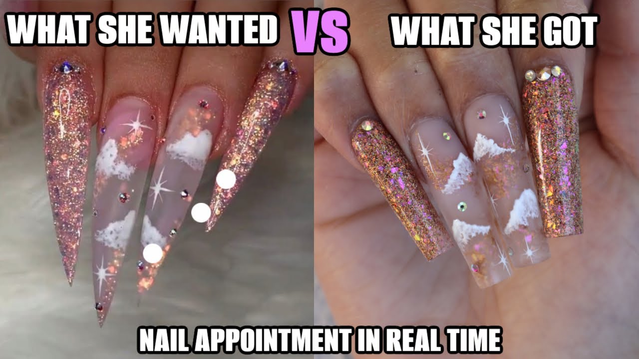 💅🏼 NAIL REMOVAL & NEW SET XL NAIL TUTORIAL (in real time) - ROSE GOLD & CLOUDS