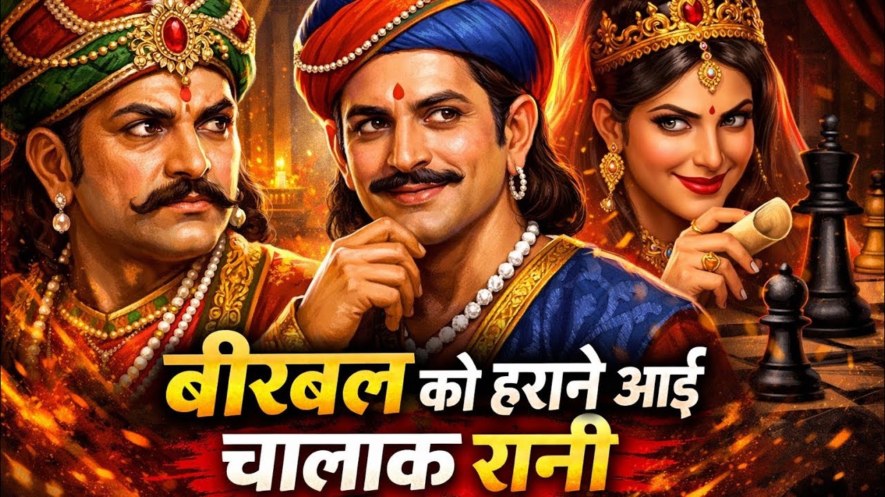 बीरबल को हराने आई चालाक रानी 😱 | अद्भुत अकबर बीरबल कहानी. Real time story 