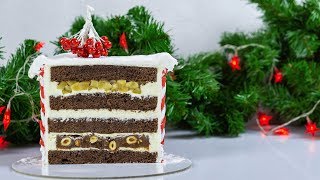 БИСКВИТНЫЙ шоколадный ТОРТ с пряной грушей и фундуком. Крем из маскарпоне и белого шоколада БИСКВИТНЫЙ шоколадный ТОРТ с пряной грушей и фундуком. Крем из маскарпоне и белого шоколада