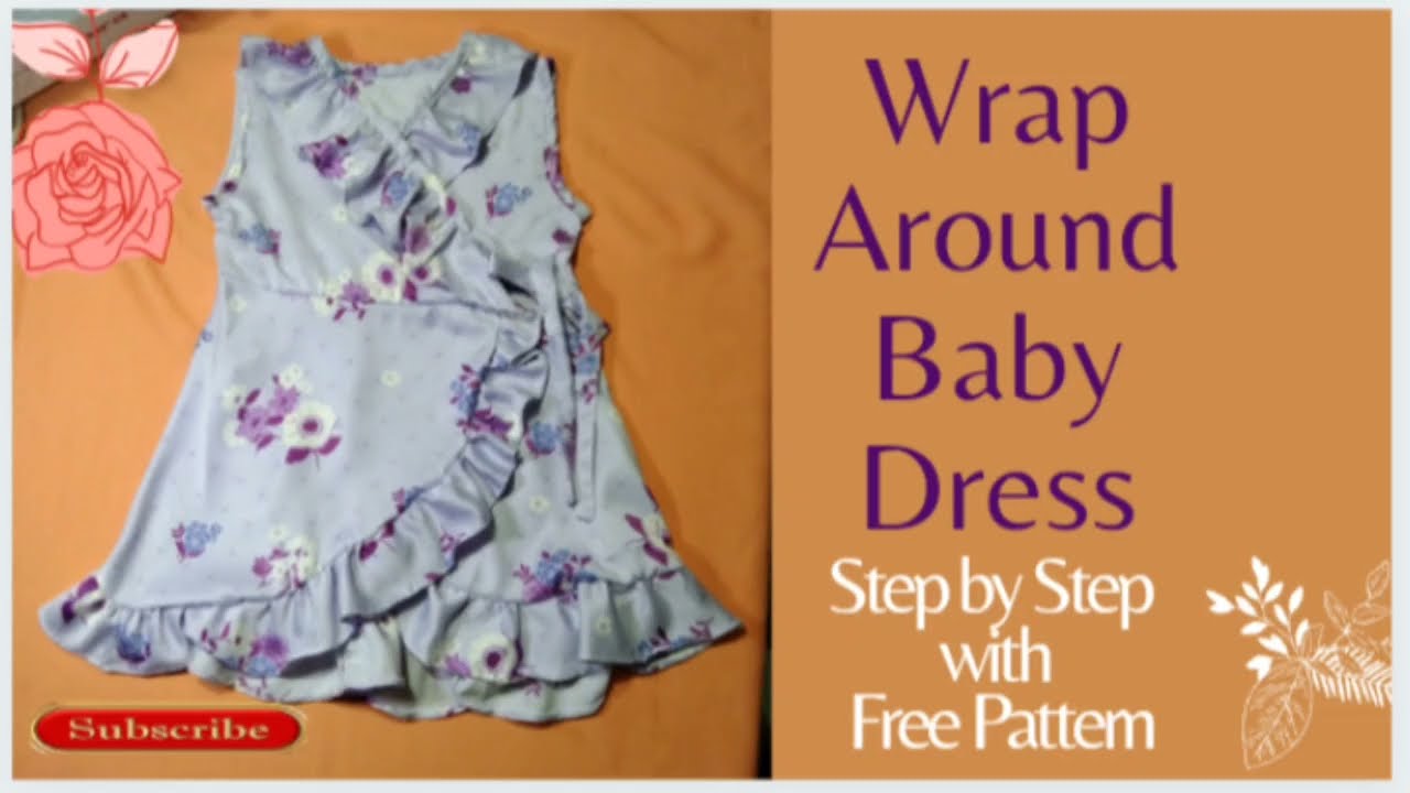 DIY WRAP BABY DRESS / PATTERN CUTTING AND SEWING TUTORIAL YouTube
