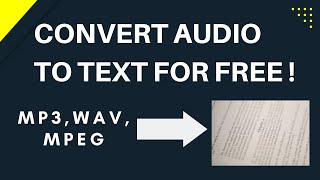 Convert Audio to Text Instantly with This Free Tool!