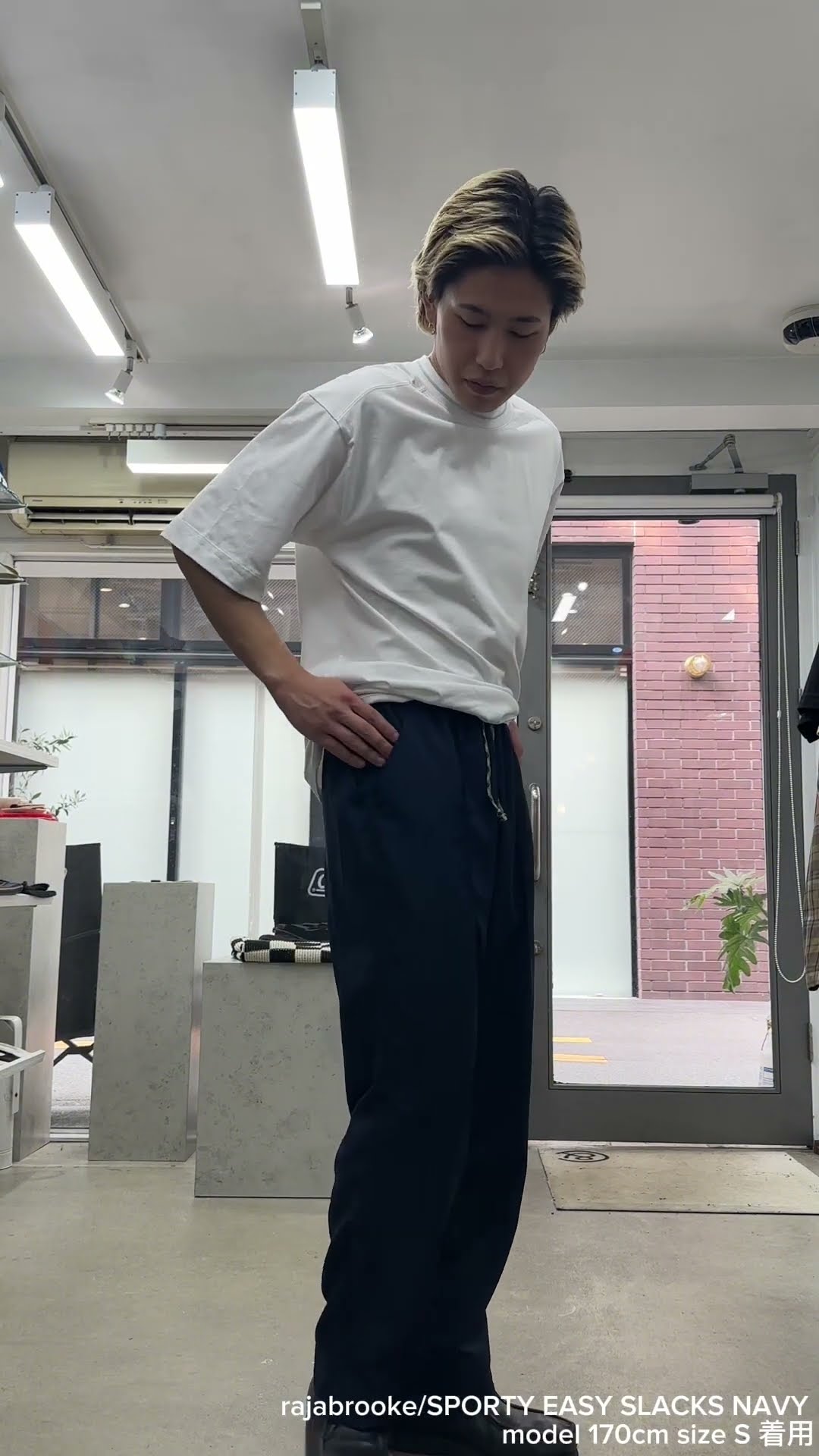 2024 S/S rajabrooke/SPORTY EASY SLACKS NAVY - YouTube