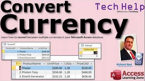 Currency Conversion in Microsoft Access. How to Switch from USD to EUR, CAD, AUD, etc. Exchange Rate