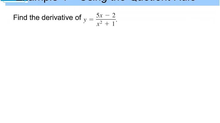 Calculus 2.3 Product and Quotient Rules
