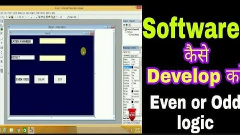 Even and odd program//how to make even and odd number program in visual basic 6 0 in hindi