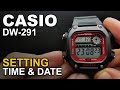 Casio DW-291 - Setting time and date