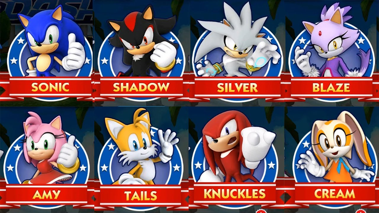 Sonic, metal sonic, tails, shadow, blaze, knuckles, cream, silver