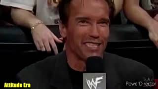 Dx Vs The Rock Test Kane Shane Mcmahon Se Stone Cold Steve Austin With Arnold Schwarzenegger