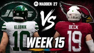 Jets vs Cardinals Week 15 Simulation | Madden 27 Rosters