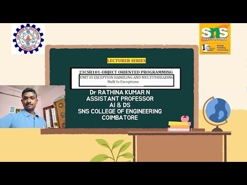 Exceptions Handling | OOP | SNS Institutions