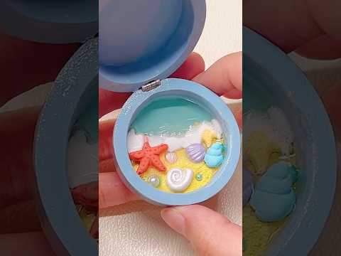 ✨🐚✨Clay Ocean World in a Box! 🐚✨ | Miniature Jewelry DIY #diy #creativeclayideas #miniature