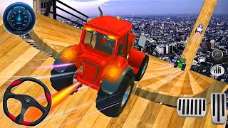Mega Ramp Tractor Stunt Game - Tractor Stunt Impossible Tracks - Android Gameplay screenshot 1