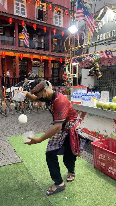 Amazing Coconut Young Throwing Skills in Malacca