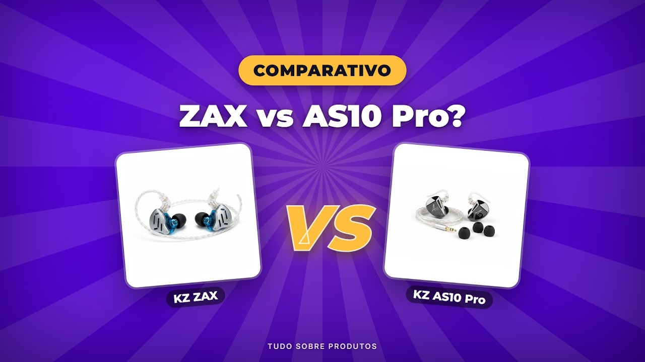 Capa: KZ ZAX vs KZ AS10 Pro: Qual Escolher em 2026? Análise COMPLETA!