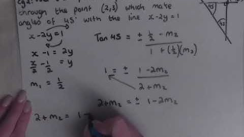 LC HL Coordinate Geometry Angle Between Two Lines Example 2