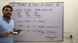 Oxides, types of oxide, acidic oxides, basic oxides, neutral oxides, sesquioxides, peroxides, supero