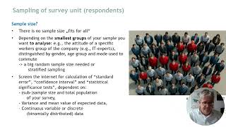 Data Collection for Mobility Management: Sampling and Survey Design