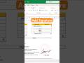 Add Signature in #excel #exceltips #exceltricks