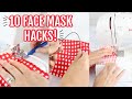 HOW TO MAKE A FACE MASK | 10 HACKS FOR MAKING FACE MASKS QUICK + EASY! | FACE MASK PLEATS HACKS!