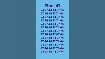 can you find 47 in 5 seconds? #wordpuzzlegame #game #mathematics #mindbendingquiz #puzzle6 5