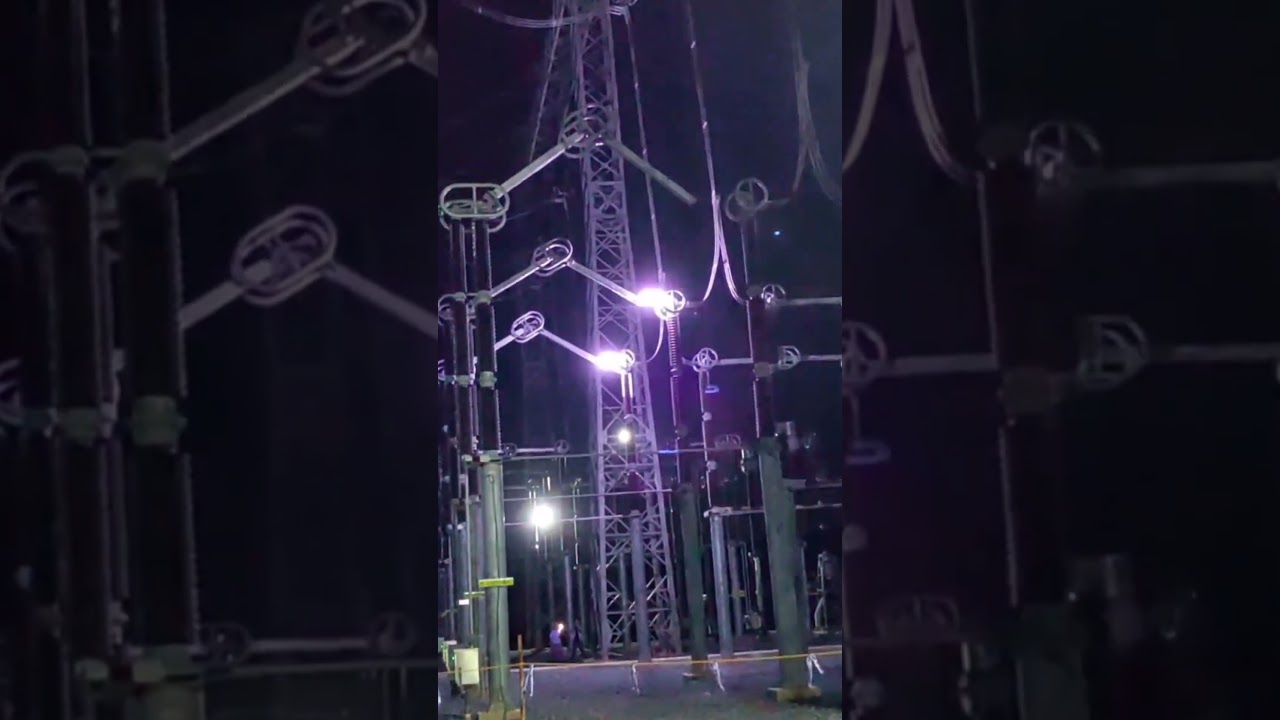 #highvoltage #substation #switch #electrical #sparks #discharge #ground