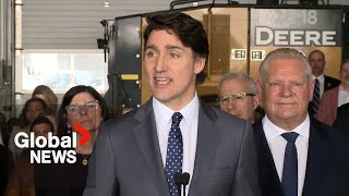 Trudeau announces Canada's 1st lithium-ion battery plant to be built in Ontario | FULL