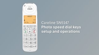 Photo speed dial keys setup and operations - VTech Careline SN5147 screenshot 5