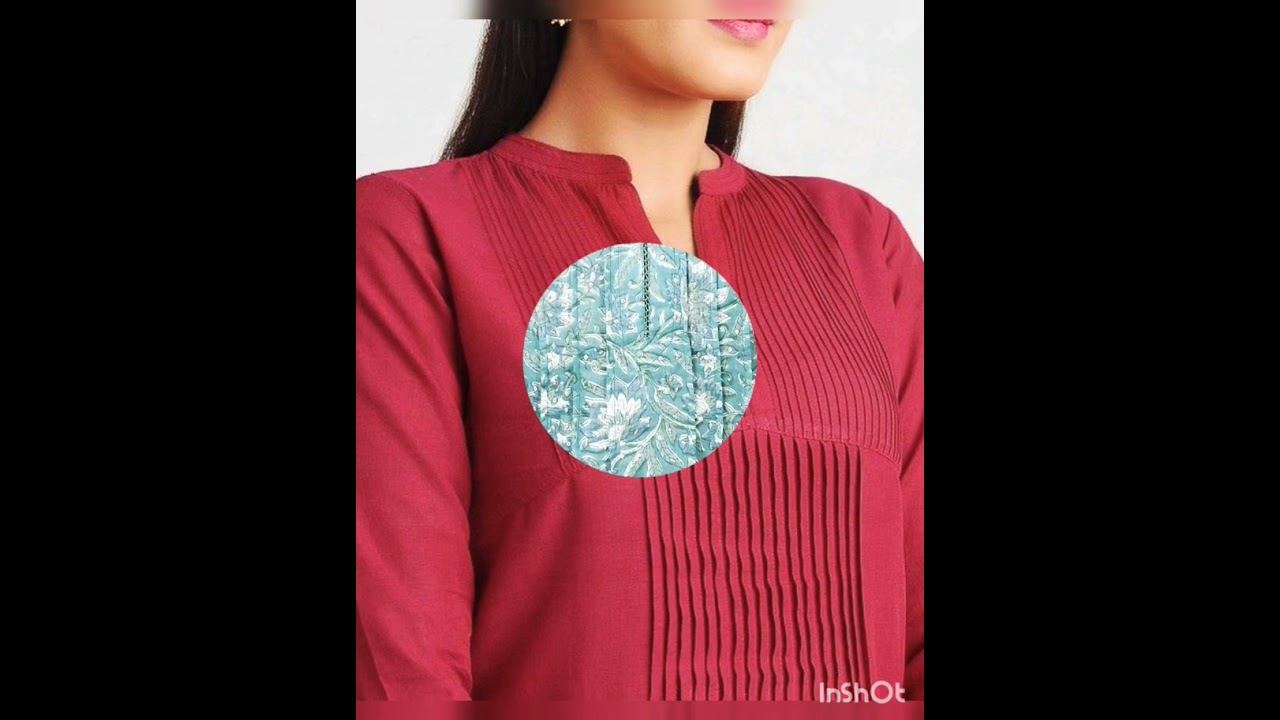 Pintucks Neck Designs ideas for kurti