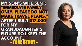 HER TRUE STORY FROM CANADA My Son's Wife Sent a Calendar Invite: "Immediate Family Only." After I...