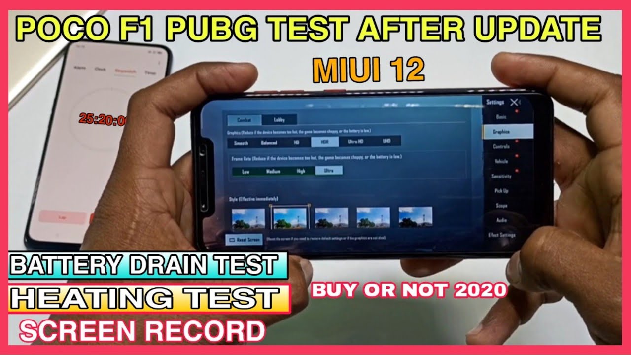 Poco f1 Pubg Test After Update in 2020||Poco f1 Pubg full review After update Miui 12 | poco f1 pubg