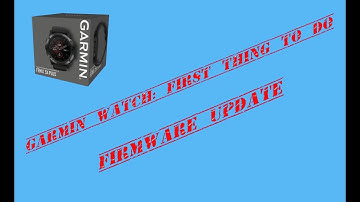 Garmin Fenix First Step:  Firmware Update